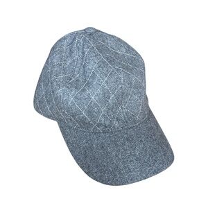 Gap Baseball Hat Small Medium Heather Gray Quilted Wool Blend Adjustable Preppy
